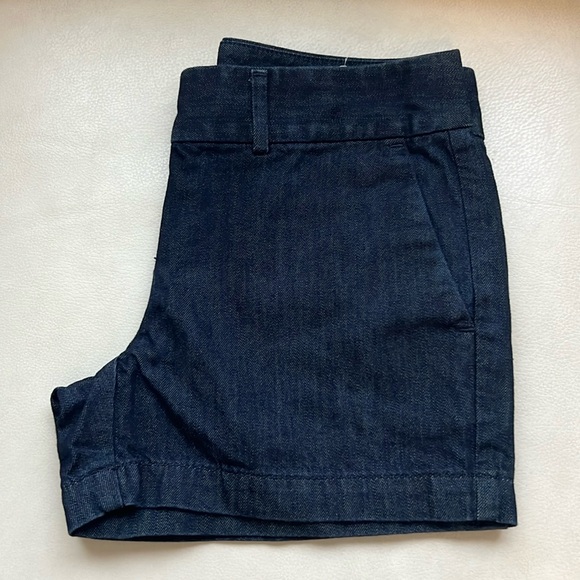 LOFT shorts- size 00, dark rinse wash, worn once, like new - Picture 1 of 4